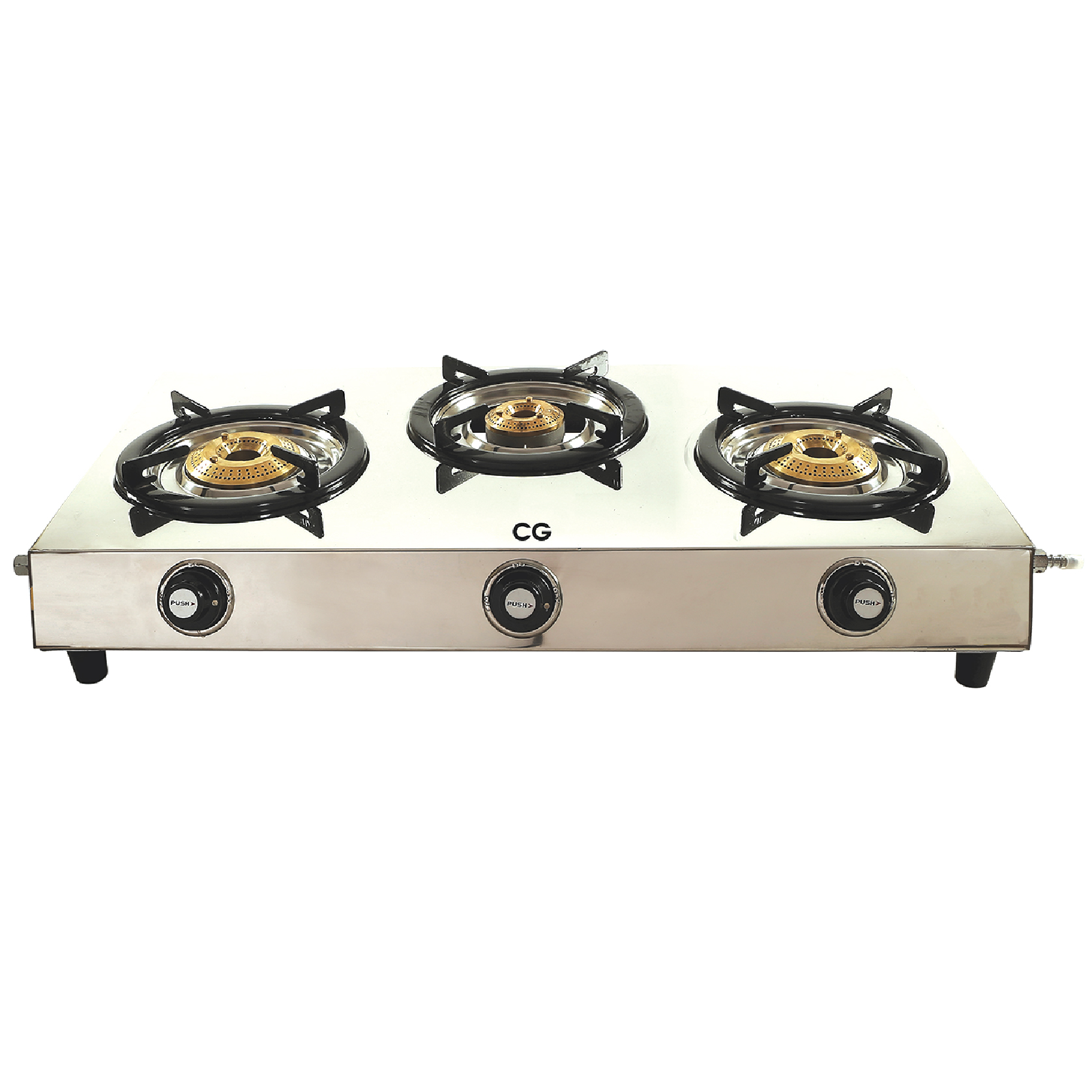 CG 3 Burner Auto Ignition Gas Stove (CGIgnite 3BSL) model CGIgnite 3BSL front view - GharOne Nepal